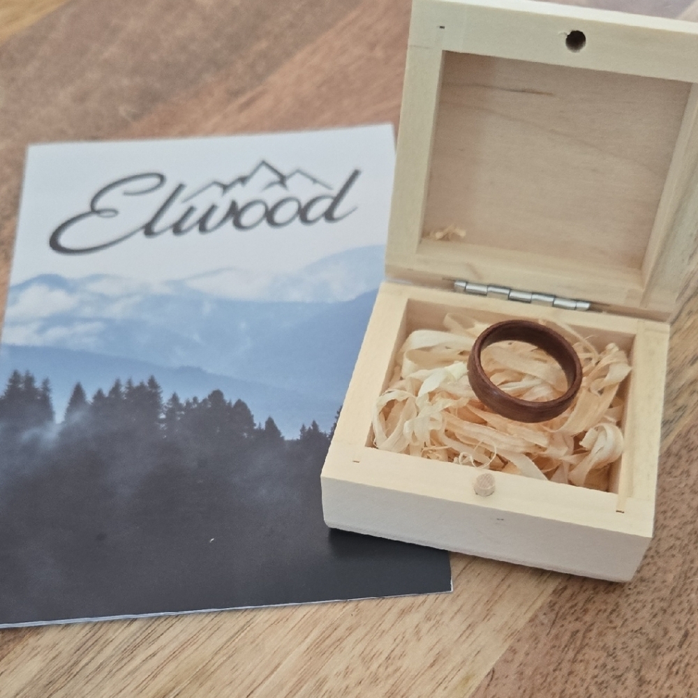 Mens Real Wood Wedding Band